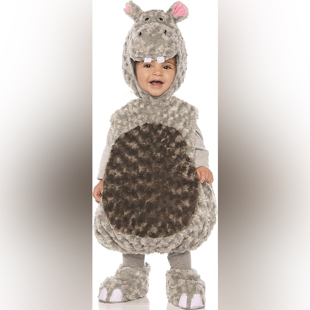 NWT Underwraps Toddler Hippo Costume 2T-4T Belly Babies Unisex Toddler Animal